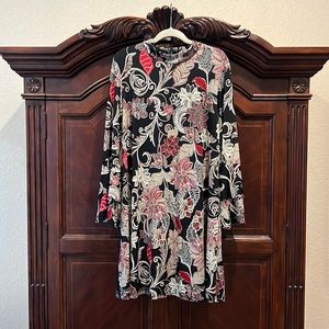 High neck flair dress